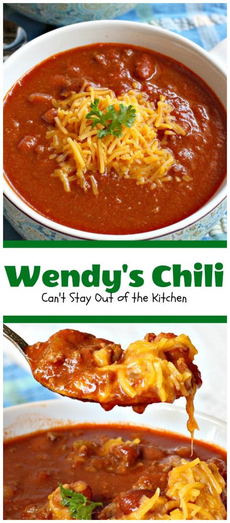 Wendy's Chili | Can't Stay Out of the Kitchen