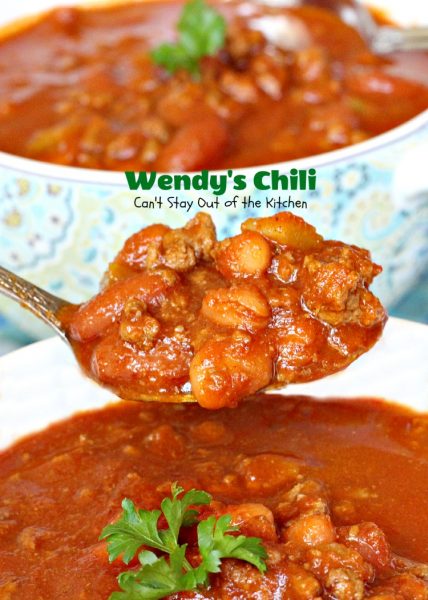 Wendy's Chili | Can't Stay Out of the Kitchen | fabulous #copycat recipe for #Wendy'schili. #chili #glutenfree