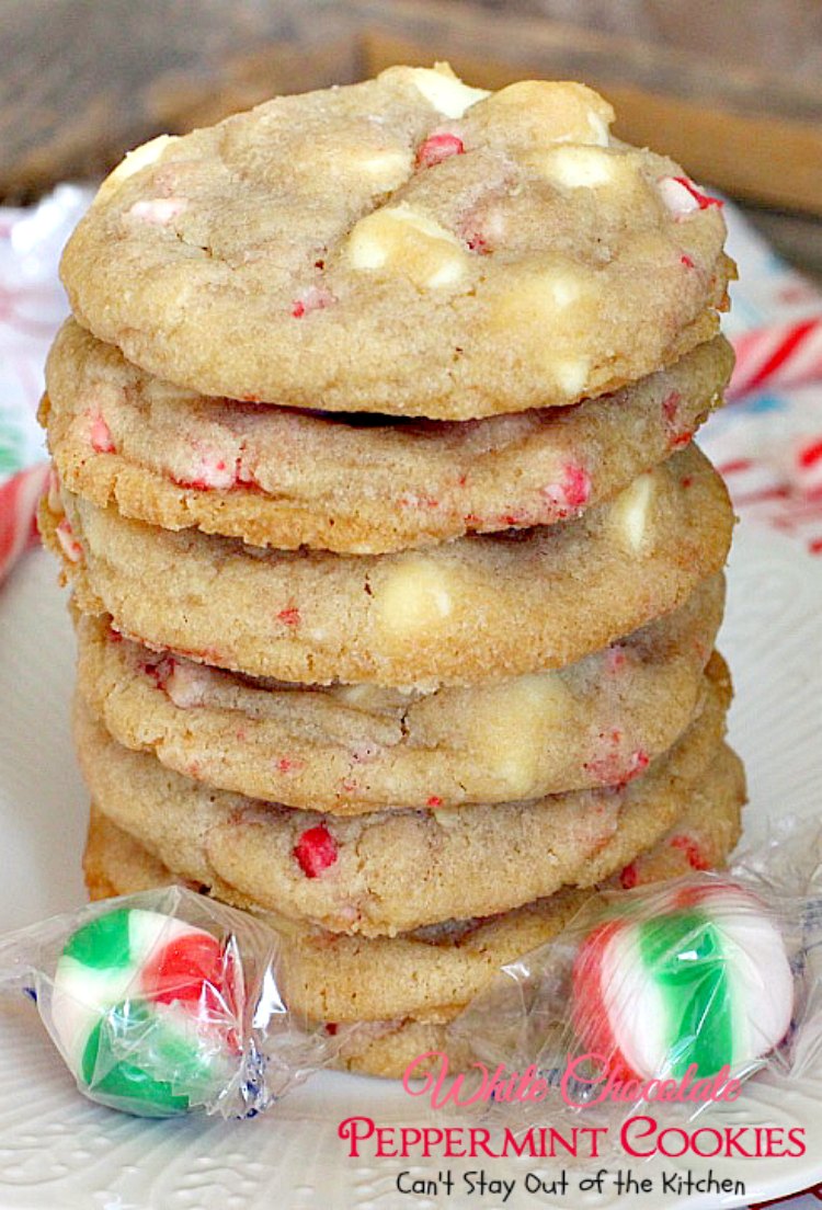 White Chocolate Peppermint Cookies – Can't Stay Out of the Kitchen