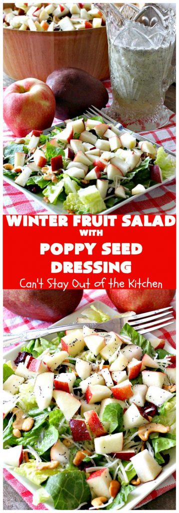 Winter Fruit Salad with Poppy Seed Dressing | Can't Stay Out of the Kitchen