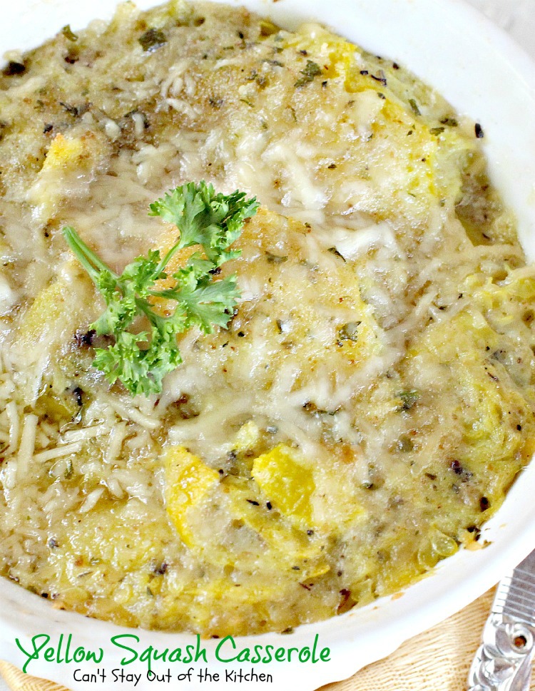 Parmesan Baked Yellow Squash Can't Stay Out of the Kitchen