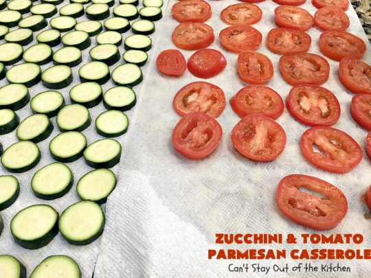Zucchini and Tomato Parmesan Casserole | Can't Stay Out of the Kitchen | This fantastic #casserole is one of the best #zucchini side dishes you'll ever eat. It got rave reviews from our company. It has great #Italian flavor & is terrific for company or #holiday meals like #Thanksgiving. Great for #MeatlessMondays too. #tomatoes #ParmesanCheese #CheddarCheese #PankoBreadCrumbs  #ZucchiniCasserole #ZucchiniTomatoCasserole #HolidaySideDish #ZucchiniAndTomatoParmesanCasserole