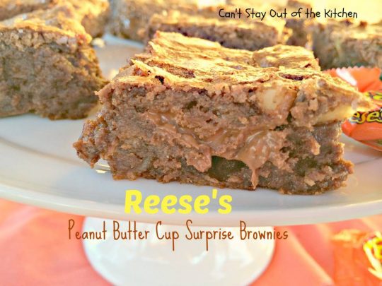 reese's Peanut Butter Cup Surprise Brownies - IMG_4093