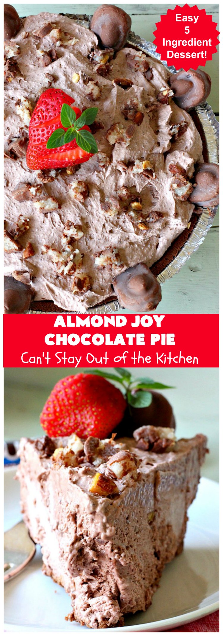Almond Joy Chocolate Pie | Can't Stay Out of the KitchenAlmond Joy Chocolate Pie | Can't Stay Out of the Kitchen