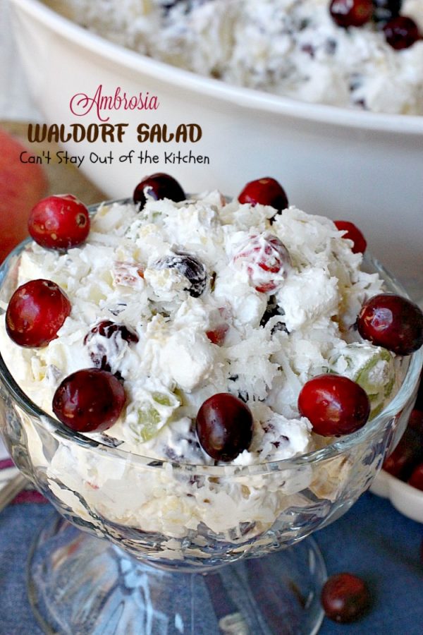 Ambrosia Waldorf Salad | Can't Stay Out of the Kitchen
