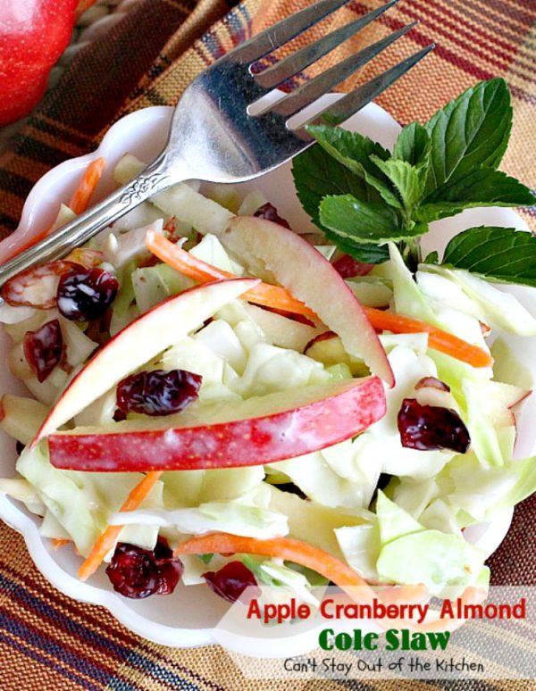 Apple Cranberry Almond Cole Slaw Can T Stay Out Of The Kitchen