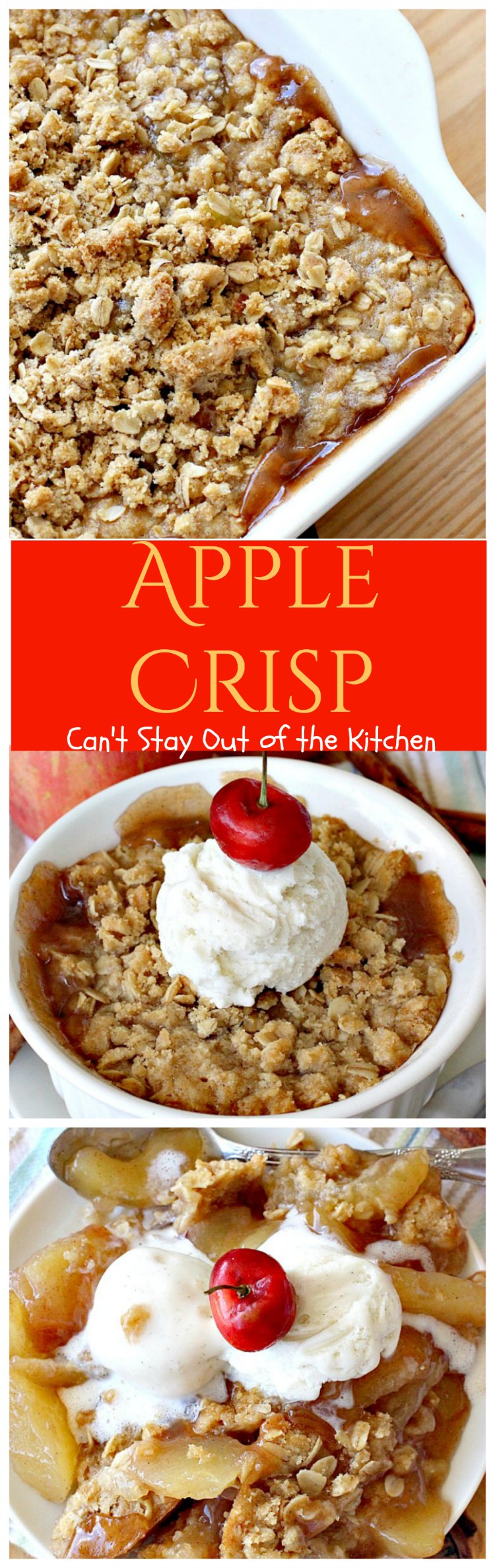 Apple Crisp | Can't Stay Out of the Kitchen
