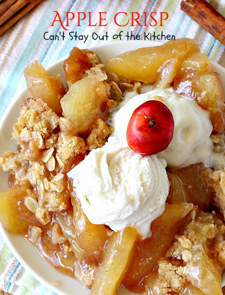 Apple Crisp - Can't Stay Out of the Kitchen