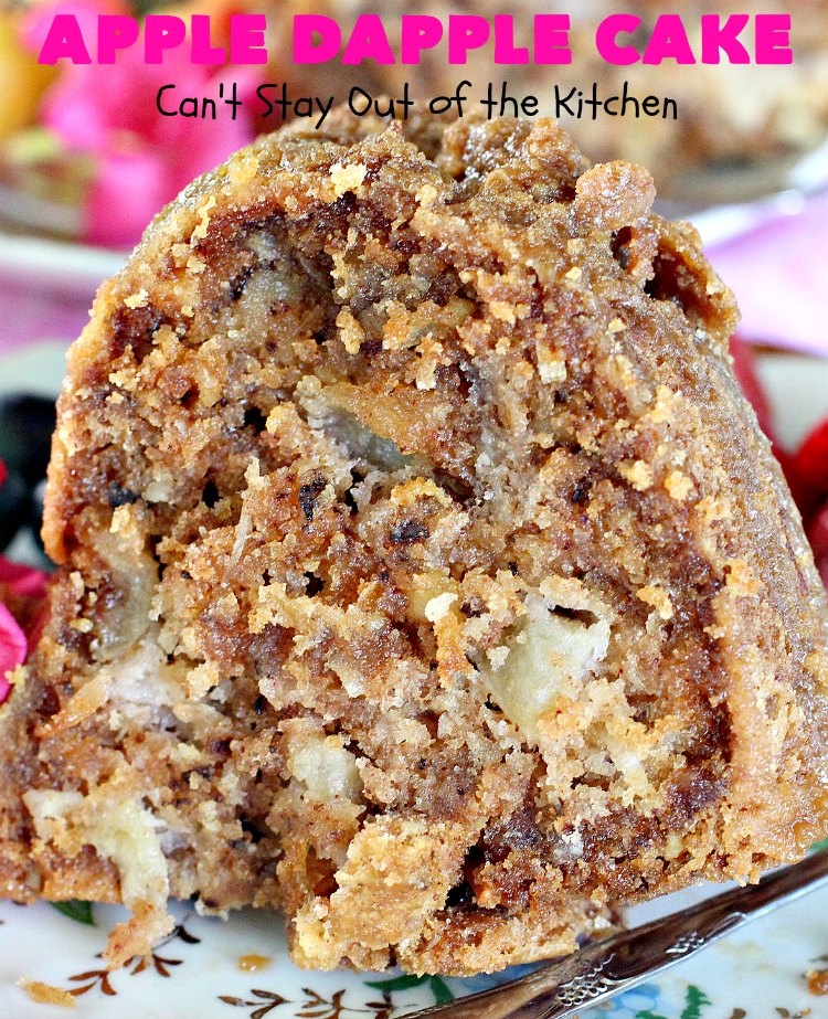 Apple Dapple Cake | Can't Stay Out of the Kitchen | this favorite #apple #cake is filled with #apples, #walnuts & #coconut. It's a terrific #dessert cake or can be used as a #breakfast #coffeecake. #applecake