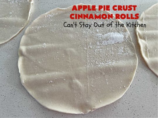 Apple Pie Crust Cinnamon Rolls | Can't Stay Out of the Kitchen | these fantastic #CinnamonRolls are made with #PieCrust & use only 5 ingredients! So easy & delicious. Terrific #brunch or #breakfast treat, but also great for #tailgating parties & potlucks as a #dessert. #AppleJelly #cinnamon #PieCrustCinnamonRolls #apples #5IngredientRecipe #ApplePieCrustCinnamonRolls