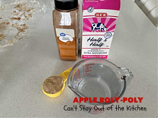 Apply Roly-Poly | Can't Stay Out of the Kitchen | #AppleRolyPoly is one of the best #desserts you'll ever sink your teeth into. This #cobbler-type #dessert rolls up like #PieCrust & is sliced into #pinwheels. It has a #cinnamon #syrup poured over top before #baking. The result has a #cake-like texture & is beyond spectacular. Excellent served with #IceCream. #apples #AppleDessert #AppleCobbler