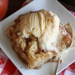 Apply Roly-Poly | Can't Stay Out of the Kitchen | #AppleRolyPoly is one of the best #desserts you'll ever sink your teeth into. This #cobbler-type #dessert rolls up like #PieCrust & is sliced into #pinwheels. It has a #cinnamon #syrup poured over top before #baking. The result has a #cake-like texture & is beyond spectacular. Excellent served with #IceCream. #apples #AppleDessert #AppleCobbler