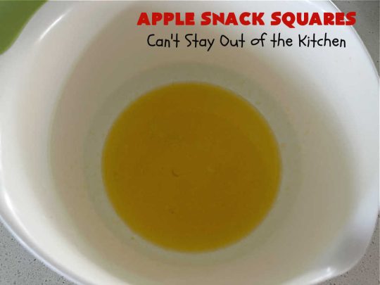 Apple Snack Squares | Can't Stay Out of the Kitchen | these ooey-gooey #cookies are filled with #apples, #walnuts & #ButterscotchChips. Every irresistible bite is a delight to the taste buds. Excellent #dessert for #tailgating parties, #potlucks, #BackyardBarbecues or #FallBaking. #AppleDessert #ButterscotchDessert #brownies #blondies #AppleSnackSquares