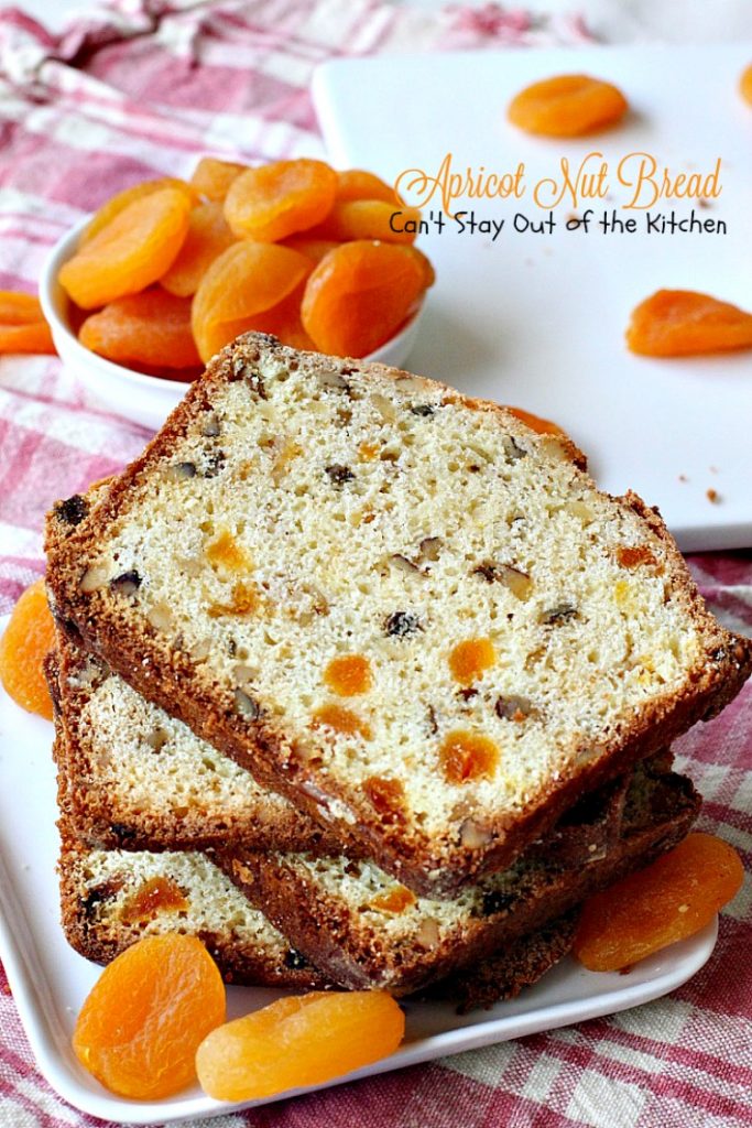 Apricot Nut Bread | Can't Stay Out of the Kitchen | one of the best #apricot #breads you'll ever taste. Quick, easy & great for #holidays or whenever you want to satisfy your sweet tooth! #breakfast
