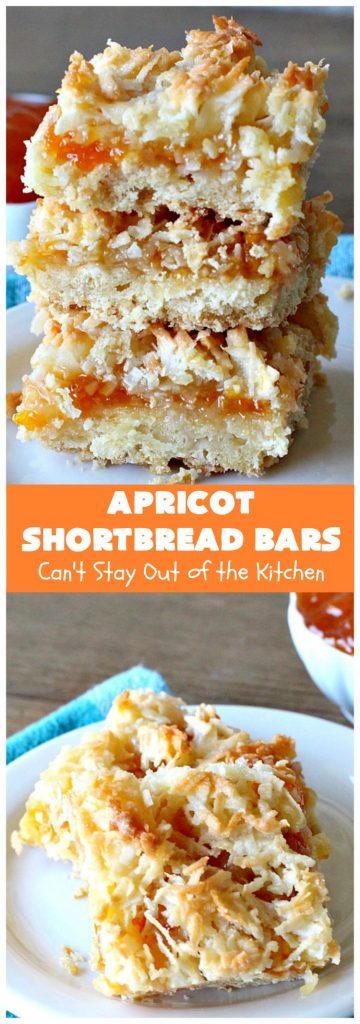 Apricot Shortbread Bars | Can't Stay Out of the Kitchen