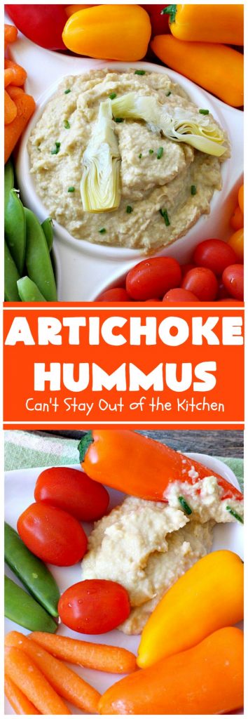 Artichoke Hummus | Can't Stay Out of the Kitchen