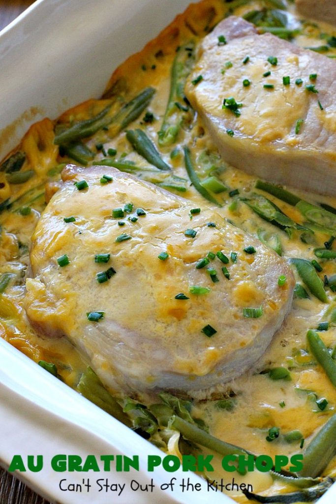 Au Gratin Pork Chops Can't Stay Out of the Kitchen