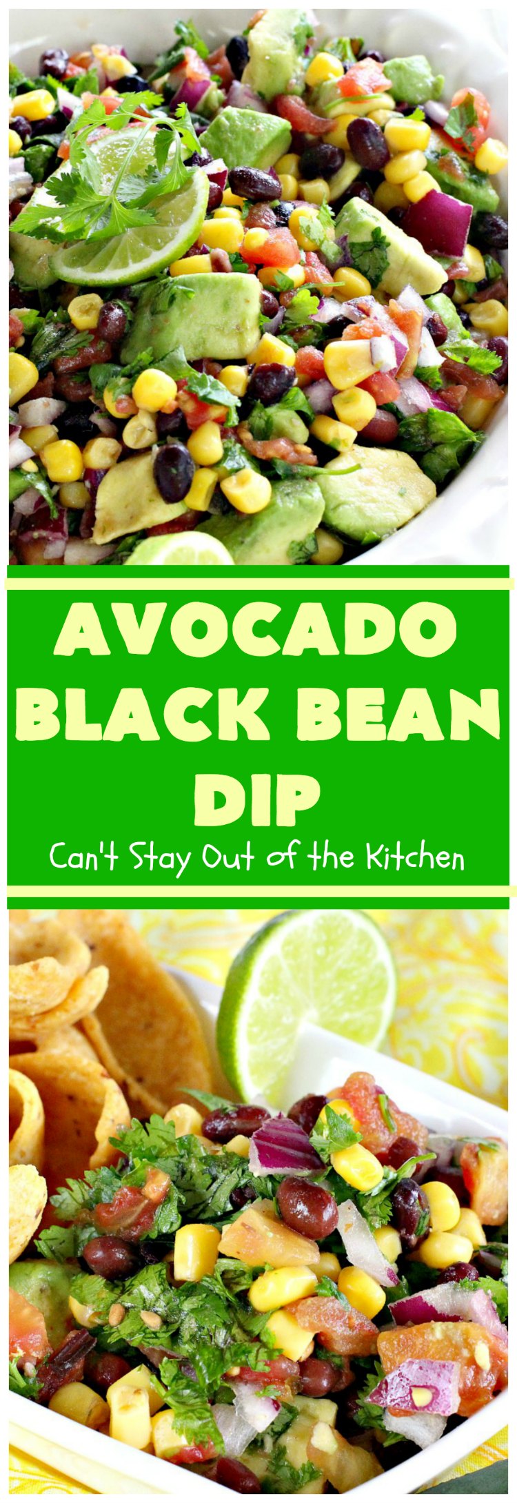 Avocado Black Bean Dip | Can't Stay Out of the Kitchen