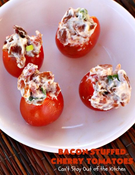 Bacon Stuffed Cherry Tomatoes Cant Stay Out Of The Kitchen 5109