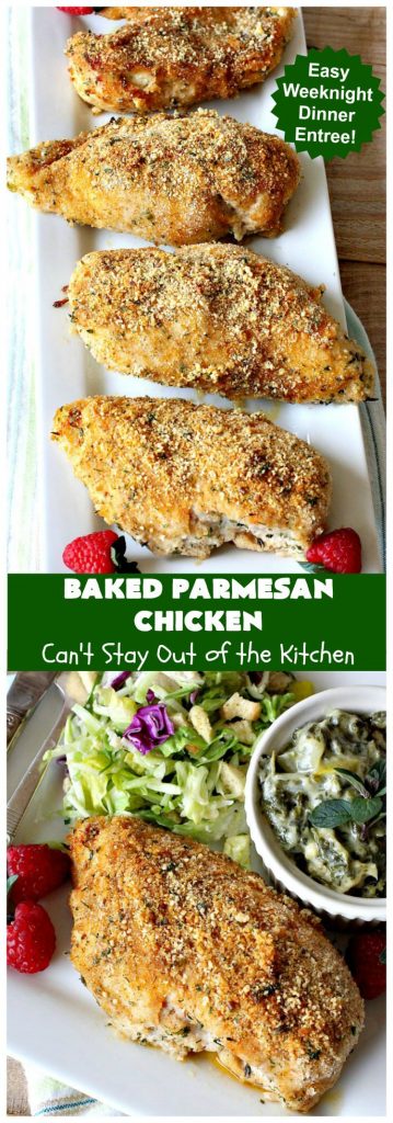 Baked Parmesan Chicken | Can't Stay Out of the Kitchen