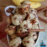Banana Cinnamon Muffins | Can't Stay Out of the Kitchen | #Cinnamon flavor explodes in these lovely #muffins due to the addition of #CinnamonChips in the batter. They're sure to cure any sweet tooth craving although you may want seconds! #Applesauce & #bananas keep these #breakfast #muffins moist. Great choice for a weekday, company or #holiday #breakfast or #brunch. #BananaCinnamonMuffins