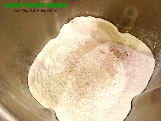 Basic White Bread | Can't Stay Out of the Kitchen | this is the easies #HomemadeBread #recipe ever since it's made in the #breadmaker. So delicious & bakes up perfectly every time. Wonderful side dish for any kind of meal. Delightful for #breakfast too. #bread #BasicWhiteBread