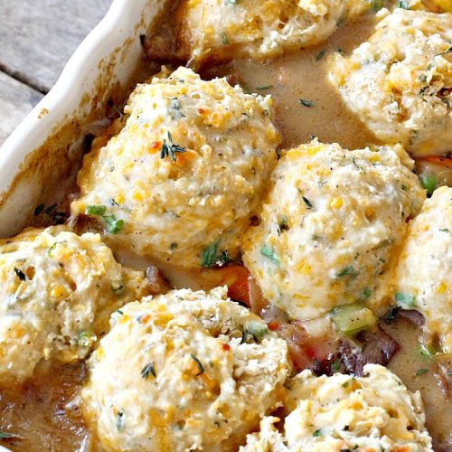 Beef Cobbler | Can't Stay Out of the Kitchen | this sumptuous #beef entree is so hearty, filling and satisfying. It's the perfect comfort food for cold, winter nights. #beefpotpie #biscuits