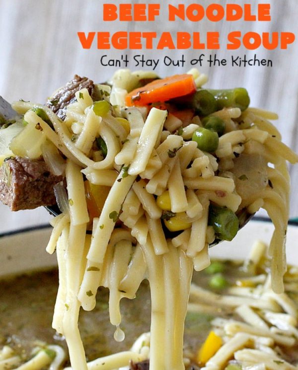 Beef Noodle Vegetable Soup Can't Stay Out of the Kitchen