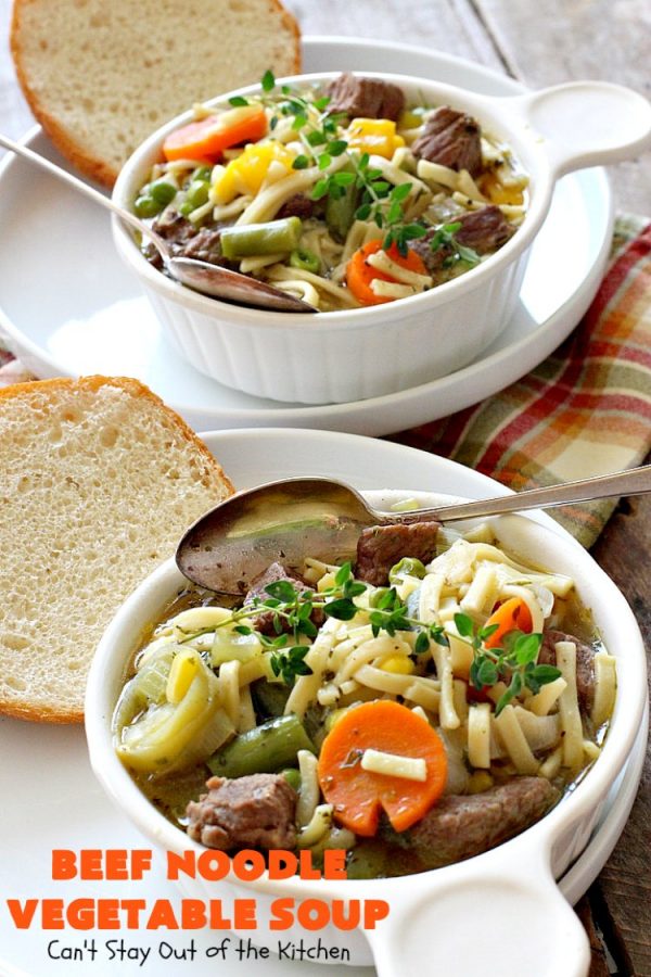Beef Noodle Vegetable Soup Can't Stay Out of the Kitchen