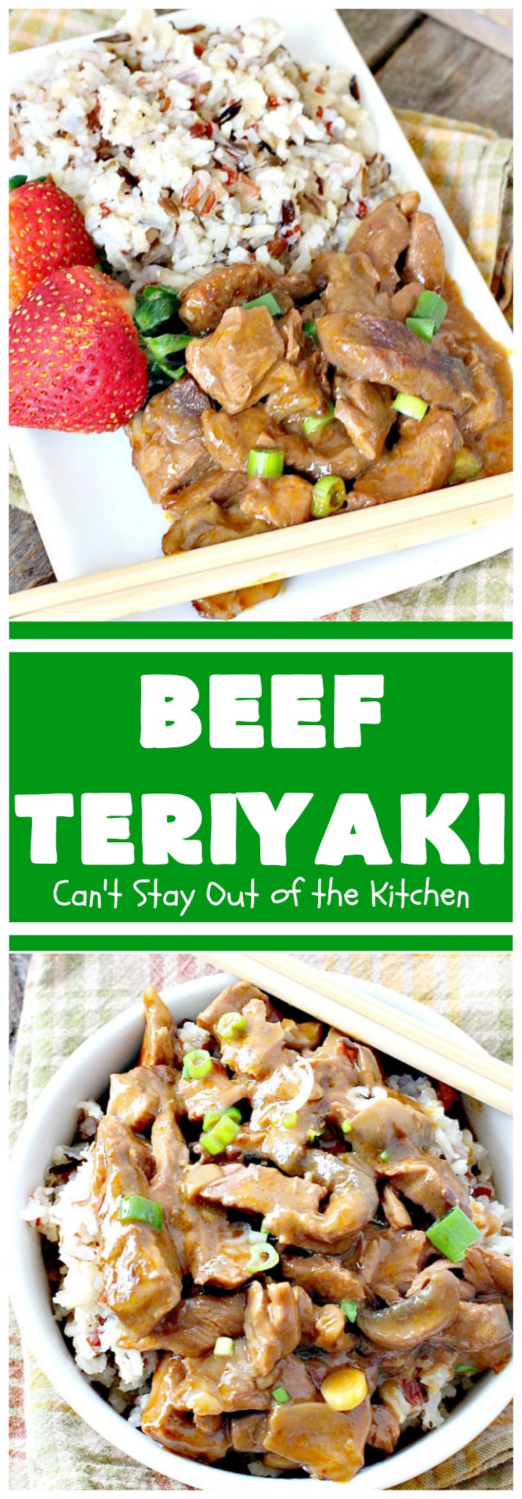 Beef Teriyaki | Can't Stay Out of the Kitchen | sumptuous main dish that's perfect for either family or company dinners. Easy 5-ingredient recipe takes only a couple minutes to prepare and slow cooks in the oven. #beef 