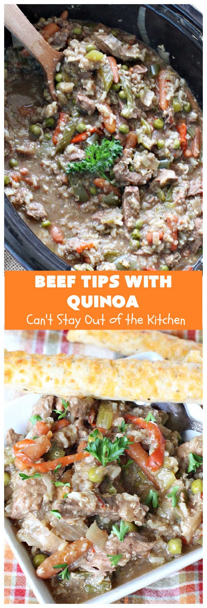 Beef Tips with Quinoa – Can't Stay Out of the Kitchen