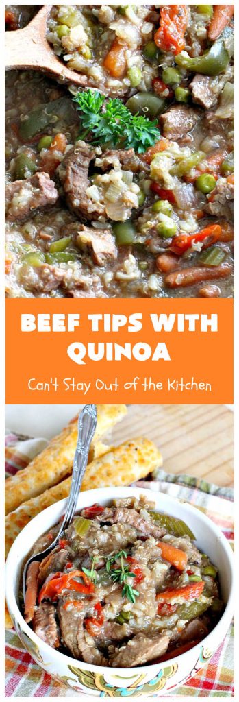 Beef Tips with Quinoa – Can't Stay Out of the Kitchen