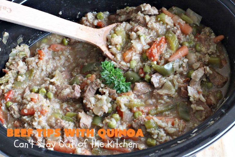 Beef Tips with Quinoa Can't Stay Out of the Kitchen