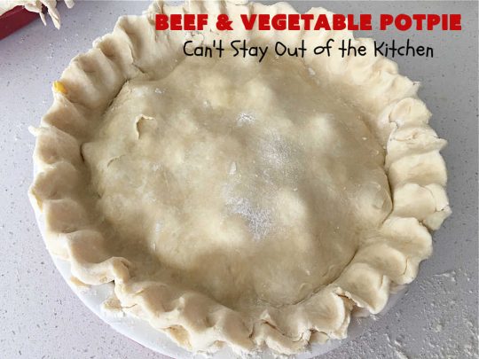 Beef & Vegetable Potpie | Can't Stay Out of the Kitchen | scrumptious #Potpie #recipe with #StewBeef seasoned with #MontrealSteakSeasoning, #potatoes, #carrots, #peas, #GreenBeans & corn in a delicious, flaky #HomemadePieCrust. Every bite is mouthwatering, irresistible comfort food! #beef #BeefAndVegetablePotPie