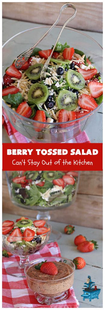 Berry Tossed Salad | Can't Stay Out of the Kitchen