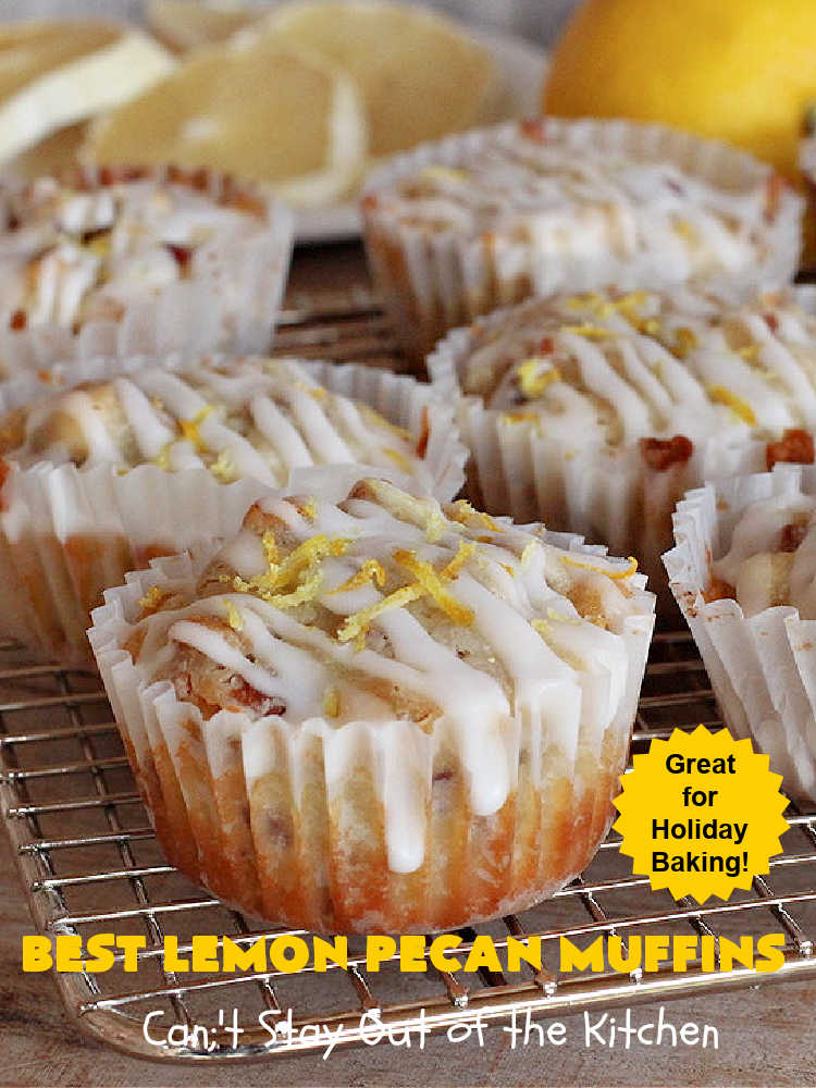 Best Lemon Pecan Muffins | Can't Stay Out of the Kitchen | these scrumptious #muffins are made with #pecans & #CandiedLemonPeel. Then they're iced with a #lemon icing to top them off. Perfect for a #holiday #breakfast like #Thanksgiving, #Christmas or #NewYearsDay. #HolidayBreakfast #ParadiseFruitCompany #ParadiseCandiedFruit #LemonPecanMuffins #LemonMuffins #BestLemonPecanMuffinsBest Lemon Pecan Muffins | Can't Stay Out of the Kitchen | these scrumptious #muffins are made with #pecans & #CandiedLemonPeel. Then they're iced with a #lemon icing to top them off. Perfect for a #holiday #breakfast like #Thanksgiving, #Christmas or #NewYearsDay. #HolidayBreakfast #ParadiseFruitCompany #ParadiseCandiedFruit #LemonPecanMuffins #LemonMuffins #BestLemonPecanMuffins
