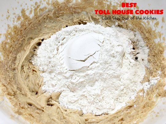 Best Toll House Cookies | Can't Stay Out of the Kitchen | #TollHouseCookies have an upgrade with this fantastic #recipe. Lots more #ChocolateChips & vanilla increases the flavor exponentially. Terrific for #tailgating or office parties, potlucks or backyard BBQs. #cookies #chocolate #holiday #HolidayBaking #ChristmasCookieExchange #dessert #BestTollHouseCookies #ChocolateDessert