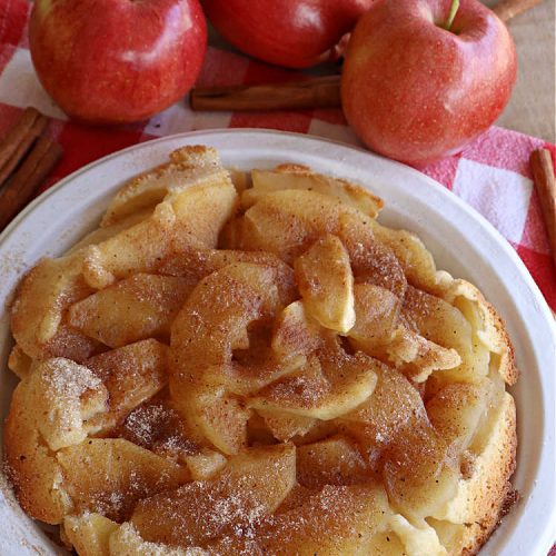 Bird's Nest Pie | Can't Stay Out of the Kitchen | Don't be thrown off by the name of this scrumptious #dessert. Rather than #pie, this #AppleDessert is more like an AppleUpsideDownCake. It uses only 7 ingredients & the perfect #dessert for young children to make. They'll enjoy the name as well as the taste of this tempting #apple #dessert. #cake #UpsideDownCake #BirdsNestPie