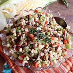 Black Bean Fiesta Salad | Can't Stay Out of the Kitchen | this quick & easy #MarinatedSalad is perfect for hot, #summer evenings when you don't want to heat your kitchen making a #SideDish. Also terrific for #potlucks, & #BackyardBarbecues. #GlutenFree #Corn #BlackBeans #salad #BlackBeanFiestaSalad