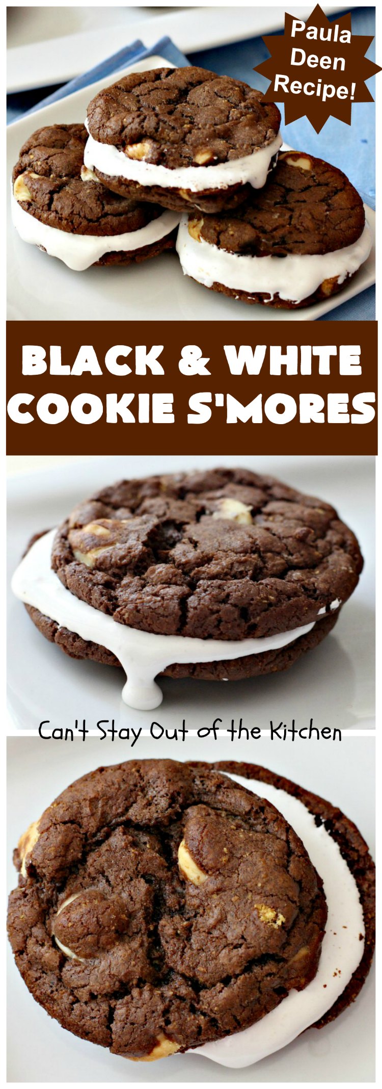 Black and White Cookie S'Mores | Can't Stay Out of the Kitchen