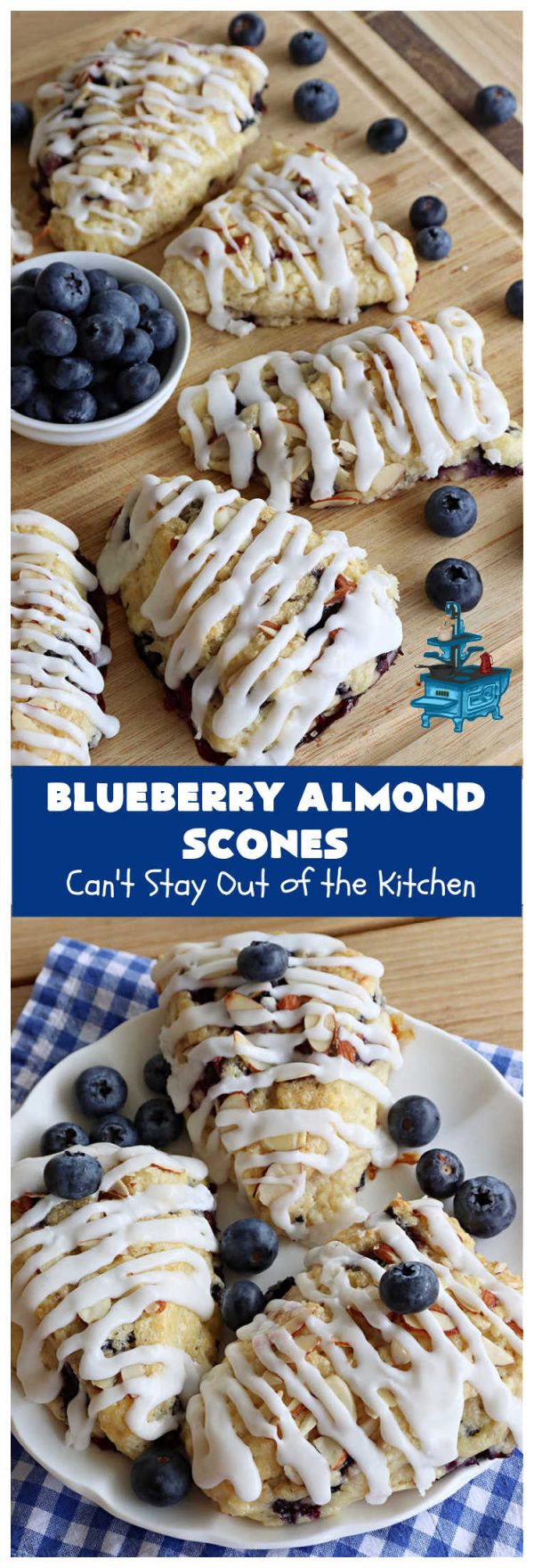 Blueberry Almond Scones – Can't Stay Out of the Kitchen