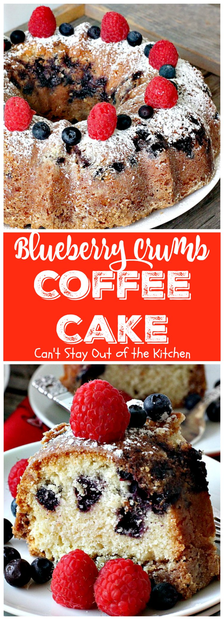 Blueberry Crumb Coffee Cake | Can't Stay Out of the Kitchen