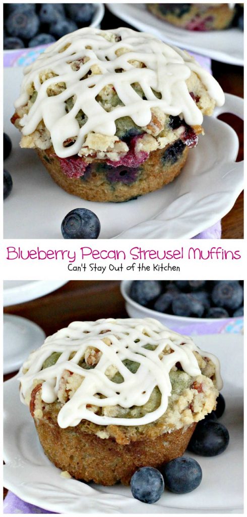Blueberry Pecan Streusel Muffins | Can't Stay Out of the Kitchen