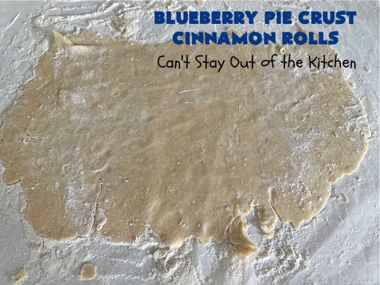 Blueberry Pie Crust Cinnamon Rolls | Can't Stay Out of the Kitchen | This down-home #vintage #recipe for #PieCrustCinnamonRolls is outstanding! Easy to whip up and so delicious for #breakfast or to snack on throughout the day. Beware! You won't be able to keep your hands out of these delicious #blueberry treats. #CinnamonRolls #PieCrust #BlueberryJam #HolidayBreakfast #BlueberryPieCrustCinnamonRolls