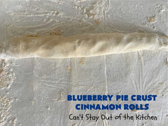 Blueberry Pie Crust Cinnamon Rolls | Can't Stay Out of the Kitchen | This down-home #vintage #recipe for #PieCrustCinnamonRolls is outstanding! Easy to whip up and so delicious for #breakfast or to snack on throughout the day. Beware! You won't be able to keep your hands out of these delicious #blueberry treats. #CinnamonRolls #PieCrust #BlueberryJam #HolidayBreakfast #BlueberryPieCrustCinnamonRolls