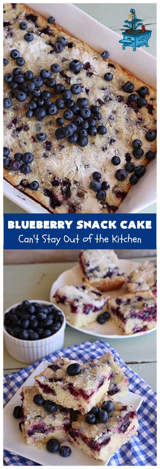 Blueberry Snack Cake – Can't Stay Out of the Kitchen