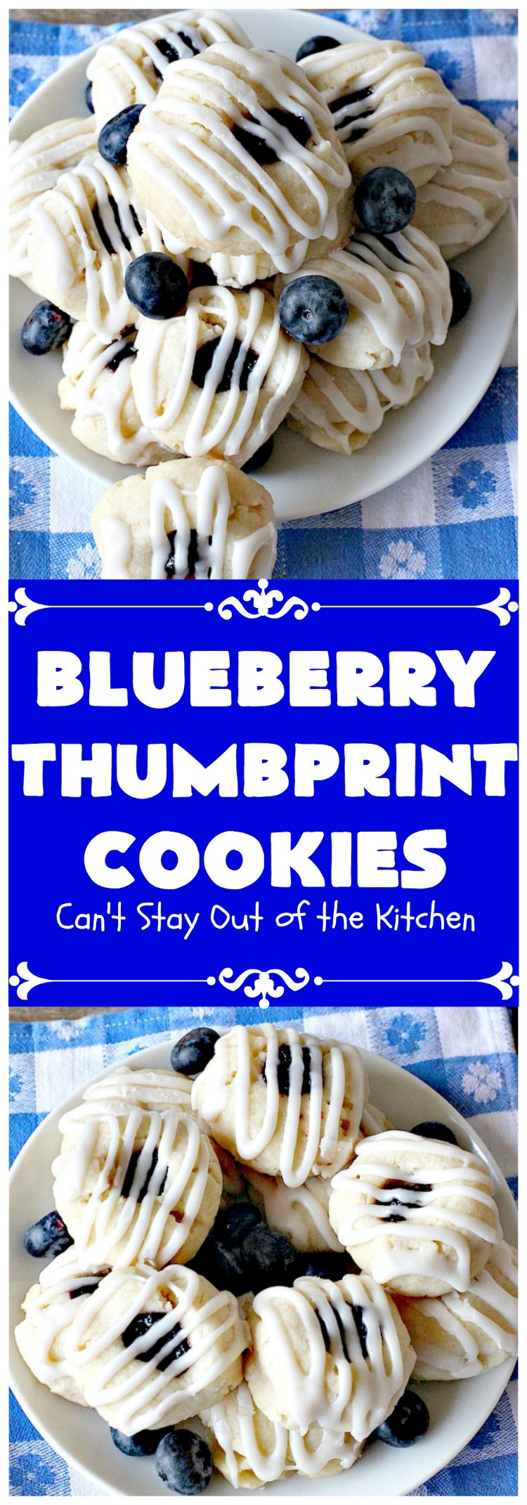 Blueberry Thumbprint Cookies | Can't Stay Out of the Kitchen