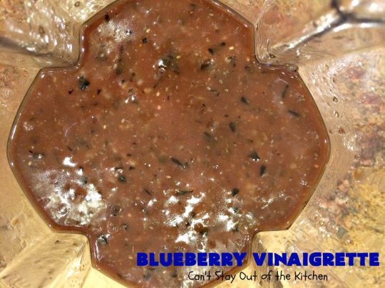 Blueberry Vinaigrette | Can't Stay Out of the Kitchen | this delightful tasting #BlueberryVinaigrette is perfect over a #TossedSalad with #fruit. It's #healthy, #LowCalorie, #Vegan & #GlutenFree. #SaladDressing