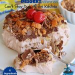 Butterfinger Éclair Dessert | Can't Stay Out of the Kitchen | this spectacular #ButterfingerÉclairDessert uses only 6 ingredients & is the perfect #dessert for company or #holidays. It serves a crowd & everyone enjoys the #GrahamCracker, #ChocolatePudding & #ChocolateFrosting layers that mimic Éclairs. You & your friends will swoon over this delicious #ButterfingerDessert. #Chocolate #ChocolateDessert #ButterfingerCandyBars