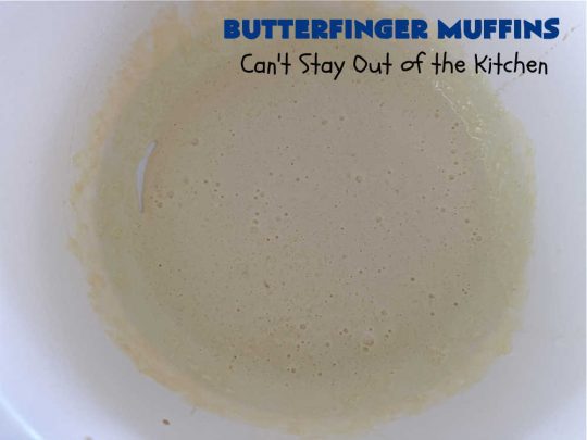 Butterfinger Muffins | Can't Stay Out of the Kitchen | these sensational #muffins will knock your socks off! Every bite is filled with #Butterfingers so you'll taste plenty of #chocolate & #PeanutButter. Your family & friends will swoon over this fantastic #breakfast treat. #holiday #HolidayBreakfast #ButterfingerCandyBars #brunch #ButterfingerMuffins